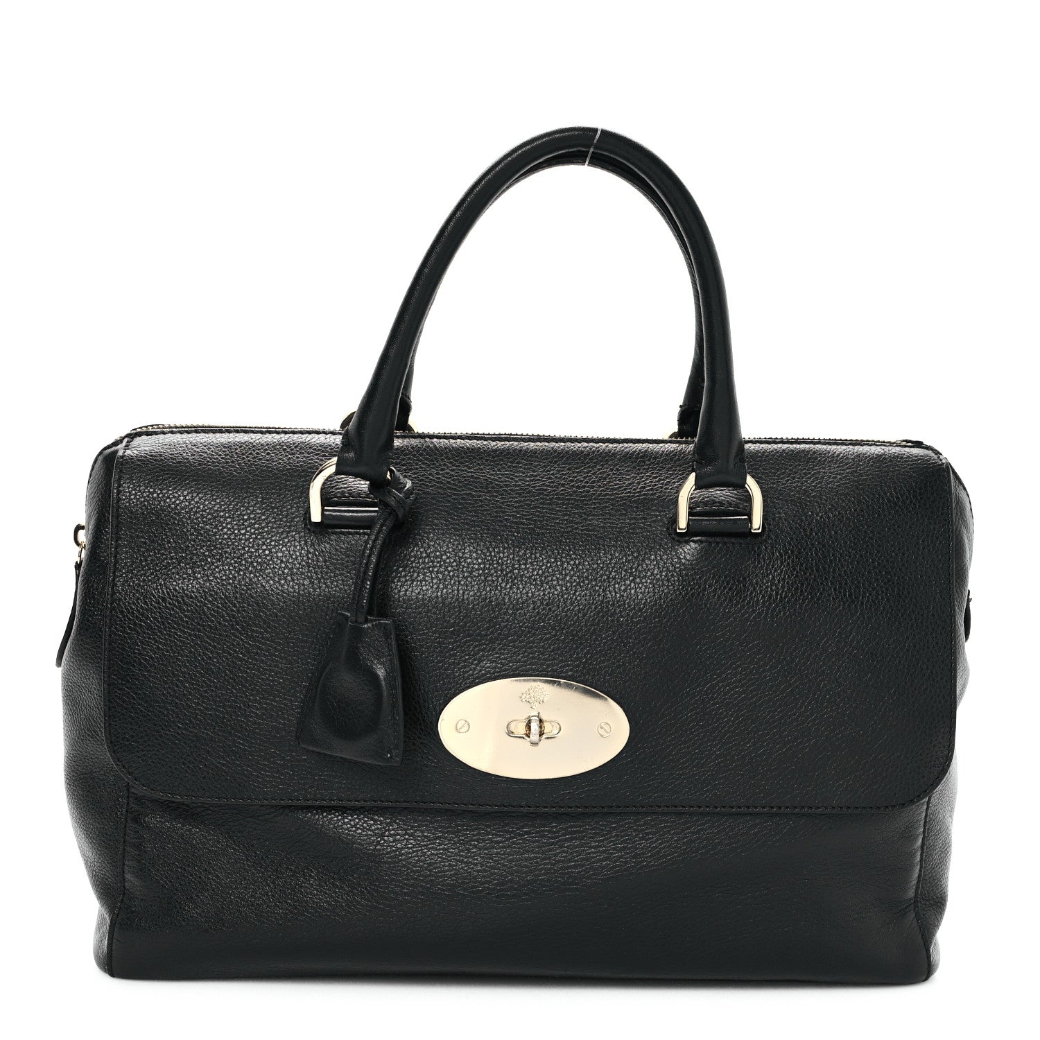 Mulberry Glossy Goatskin Medium Del Rey Satchel Black 1 of 11