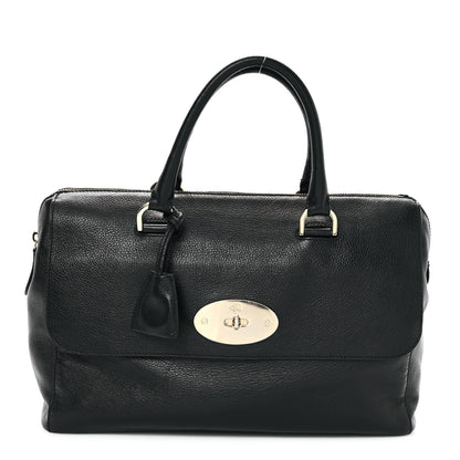Mulberry Glossy Goatskin Medium Del Rey Satchel Black 1 of 11