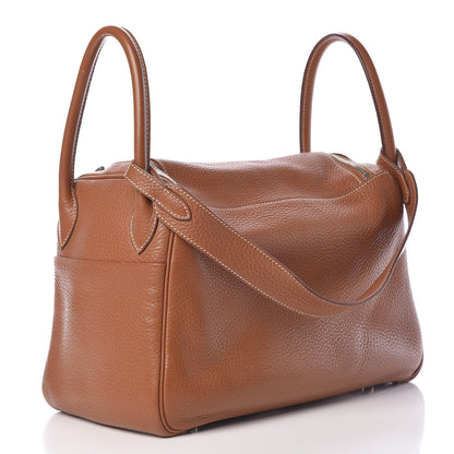 Hermes Taurillon Clemence Lindy 30 Gold 3 of 14