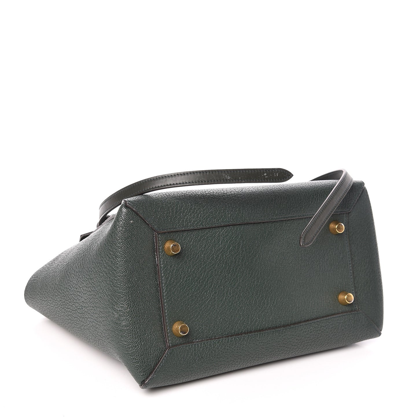 Goatskin Smooth Calfskin Mini Belt Bag Dark Green