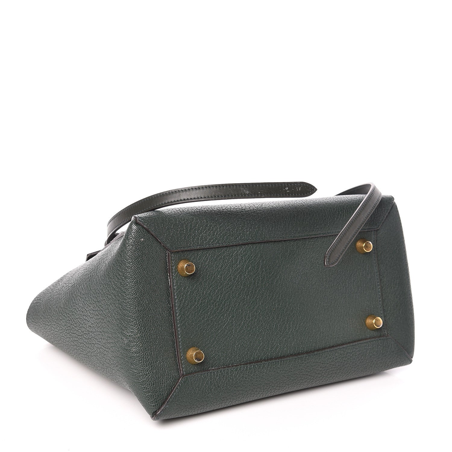 Celine Goatskin Smooth Calfskin Mini Belt Bag Dark Green 4 of 15