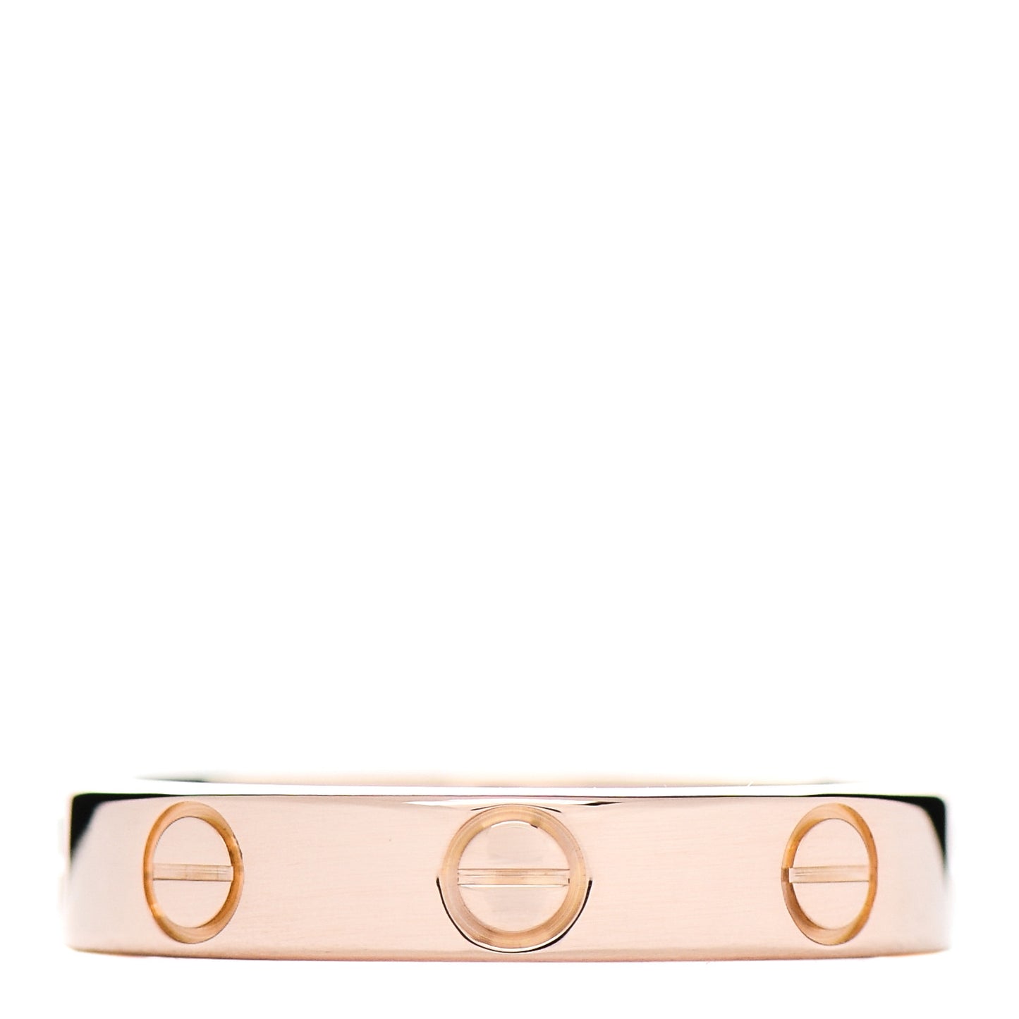 18K Pink Gold 3.5mm LOVE Wedding Band Ring 50 5.5
