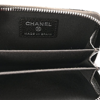 Chanel Caviar Quilted Zip Coin Purse Dark Charcoal 5 of 8