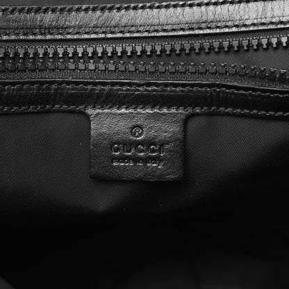 Gucci Techno Canvas Web L'Aveugle Par Amour Embroidered Double Buckle Backpack Black 5 of 14