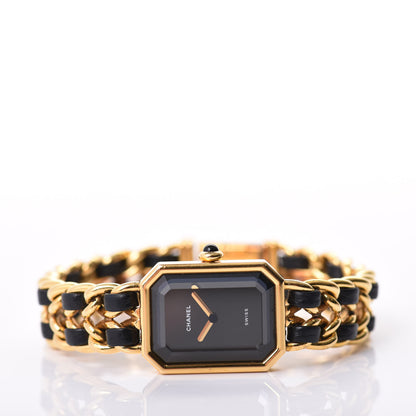 Chanel Stainless Steel Lambskin 20mm Chain Premiere Quartz Watch Gold L 2 of 7