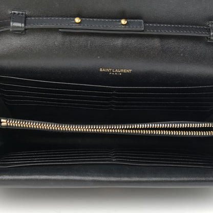 Saint Laurent Smooth Calfskin Monogram Sulpice Chain Wallet Black 5 of 16