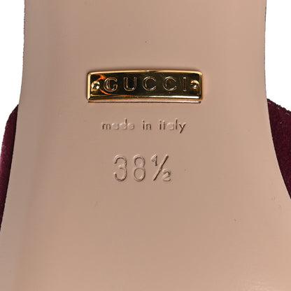 Gucci Suede Cachemire Blondie 65mm Mules 38.5 Violet Cyclamin 8 of 9