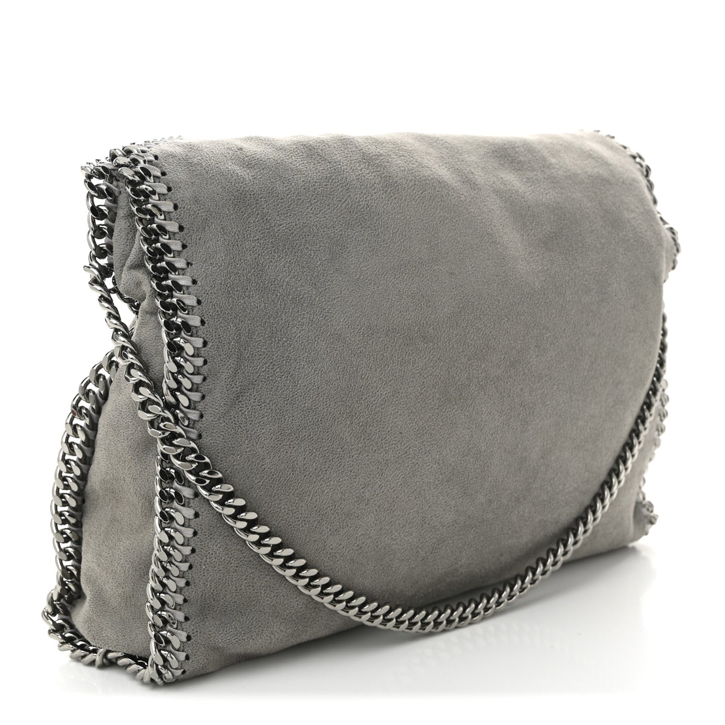 Shaggy Deer Falabella Fold Over Tote Grey