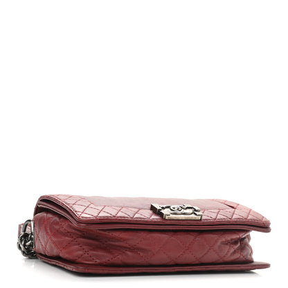 Chanel Calfskin Medium Boy Reverso Flap Burgundy 4 of 12