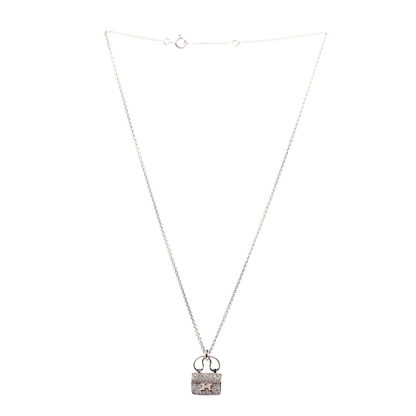 18K Rose Gold Diamond Constance Amulette Pendant Necklace