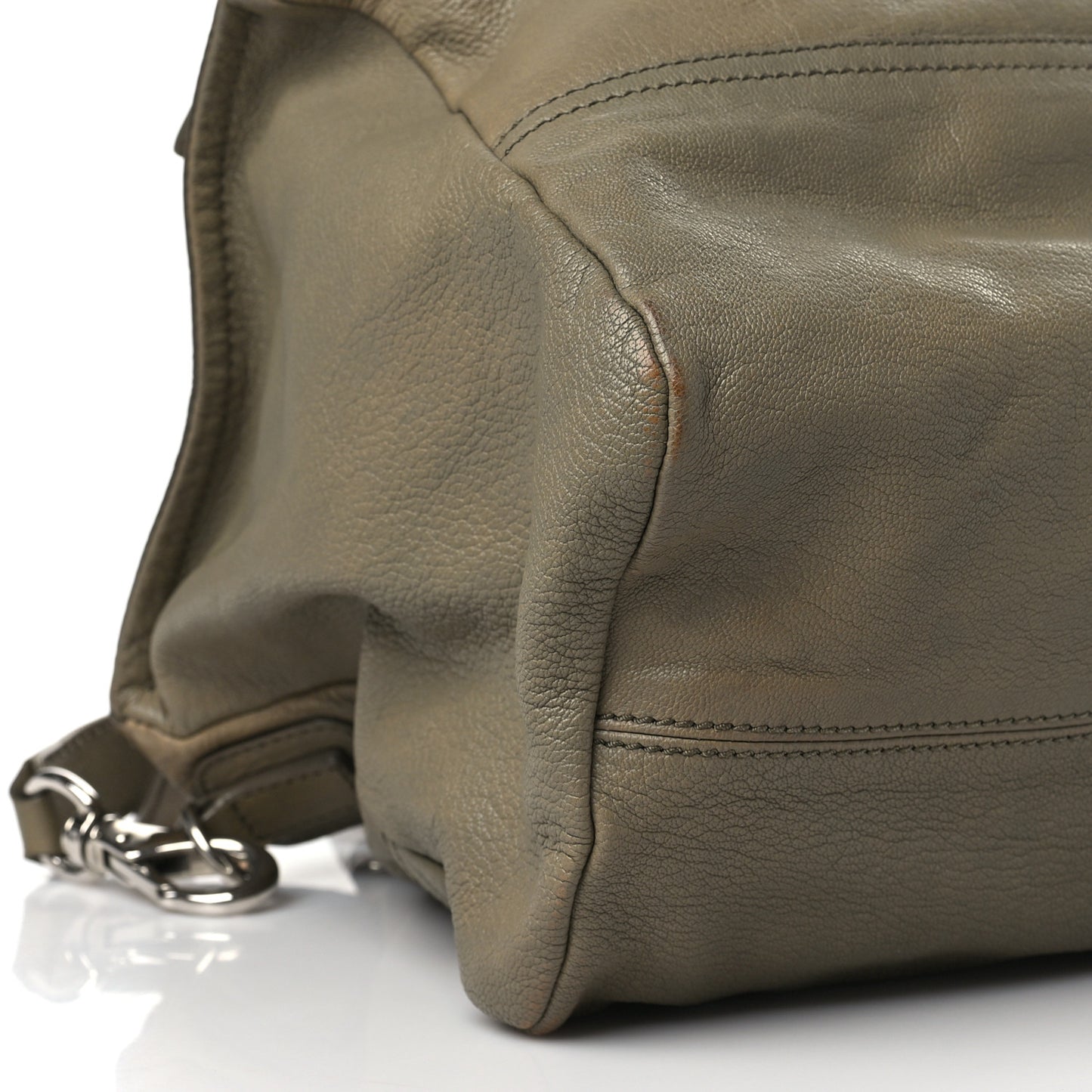 Sugar Goatskin Large Pandora Olive