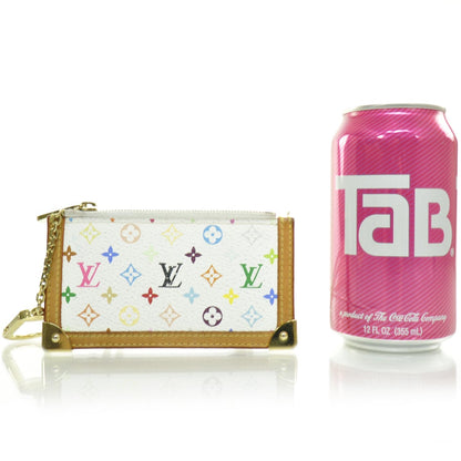 Louis Vuitton Monogram Multicolor Key Pouch White 2 of 4
