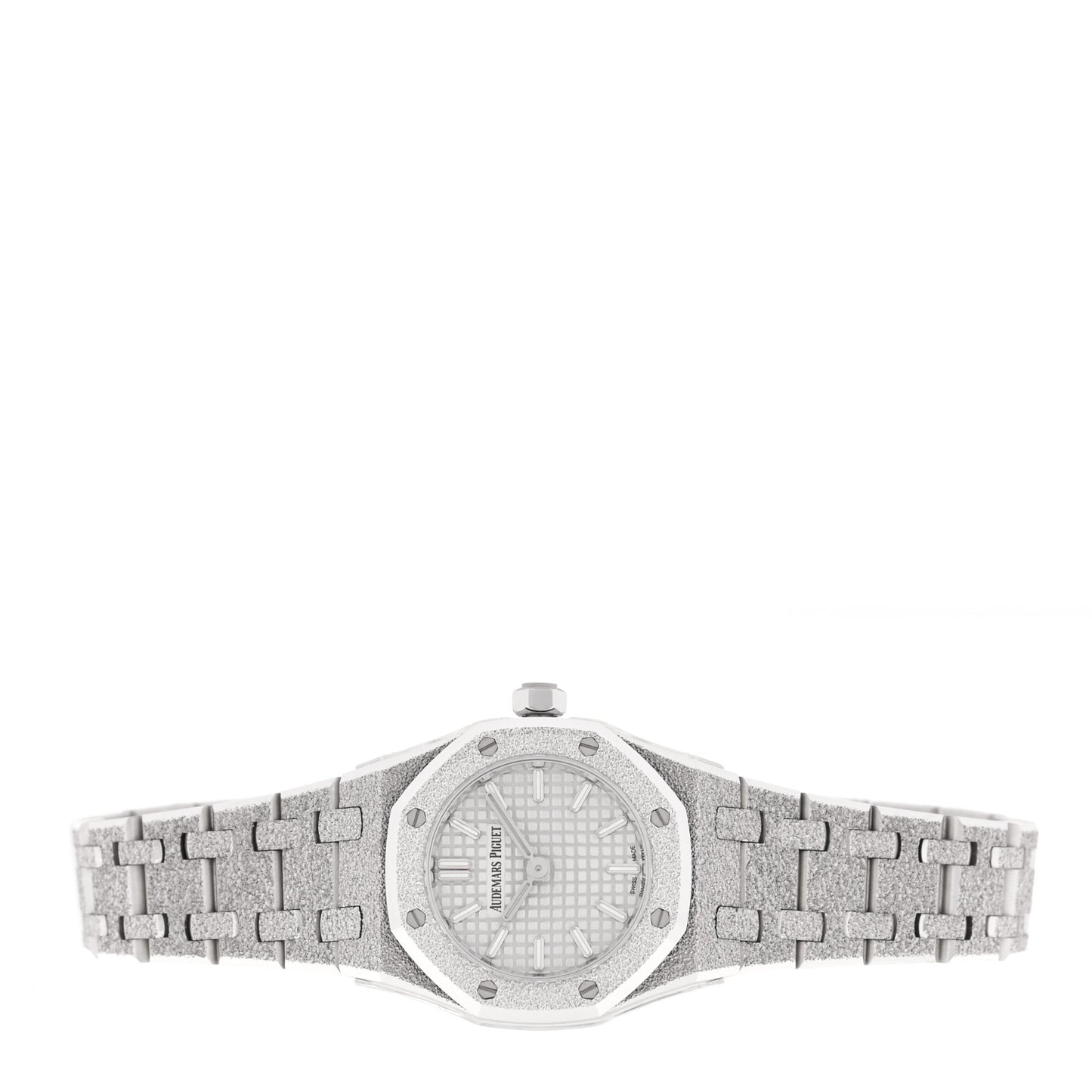 18K White Gold 23mm Royal Oak Frosted Quartz Watch 67630BC.GG.1312BC.01