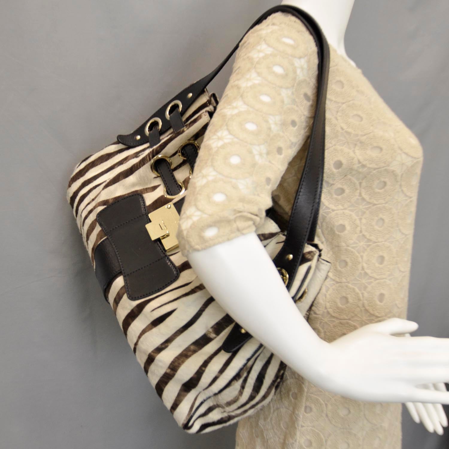 Jimmy Choo Pony Hair Zebra Print Ramona 2 of 9