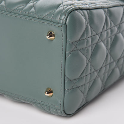 Christian Dior Lambskin Cannage Medium Lady Dior Orage 9 of 11