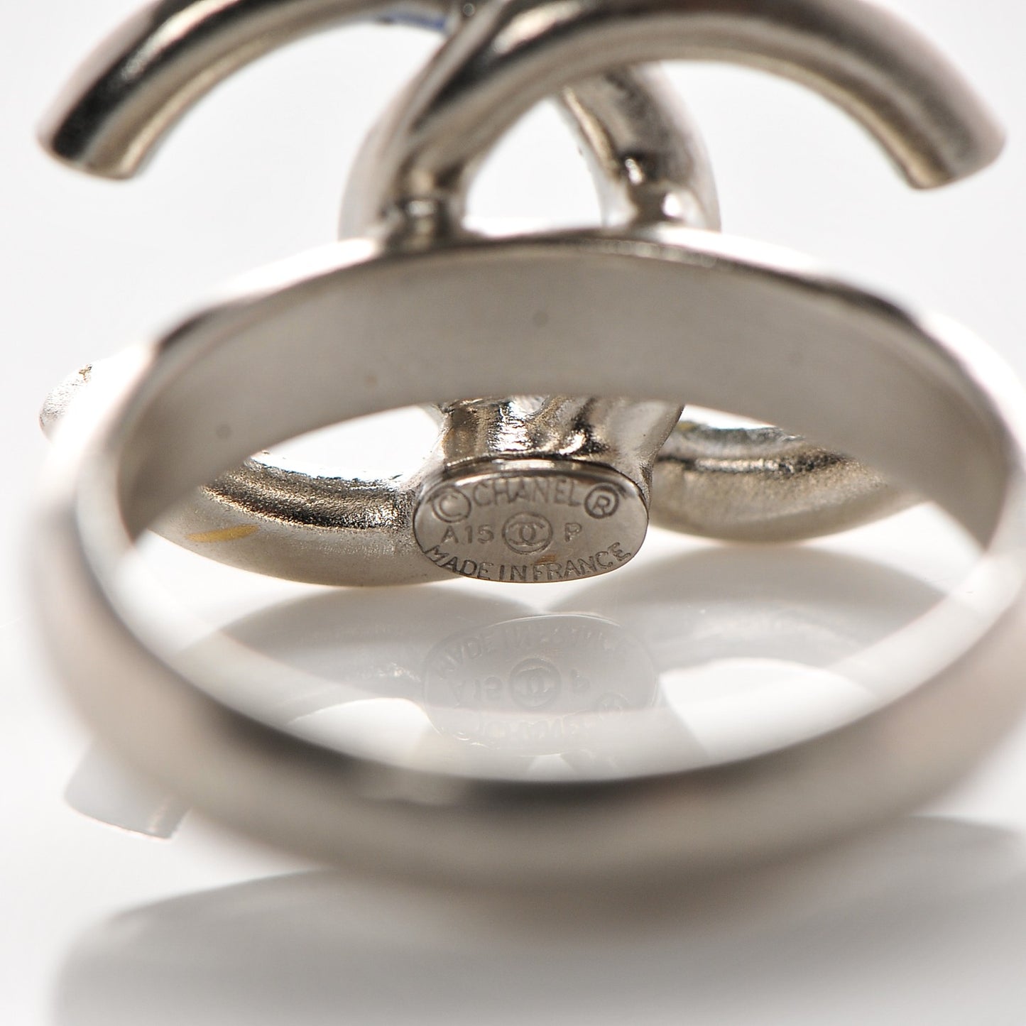 Crystal Baguette CC Ring 6.75 Blue