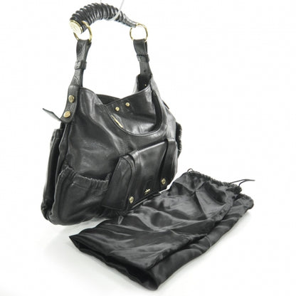Saint Laurent Chevre Mala Mala Horn Bag Black 3 of 8