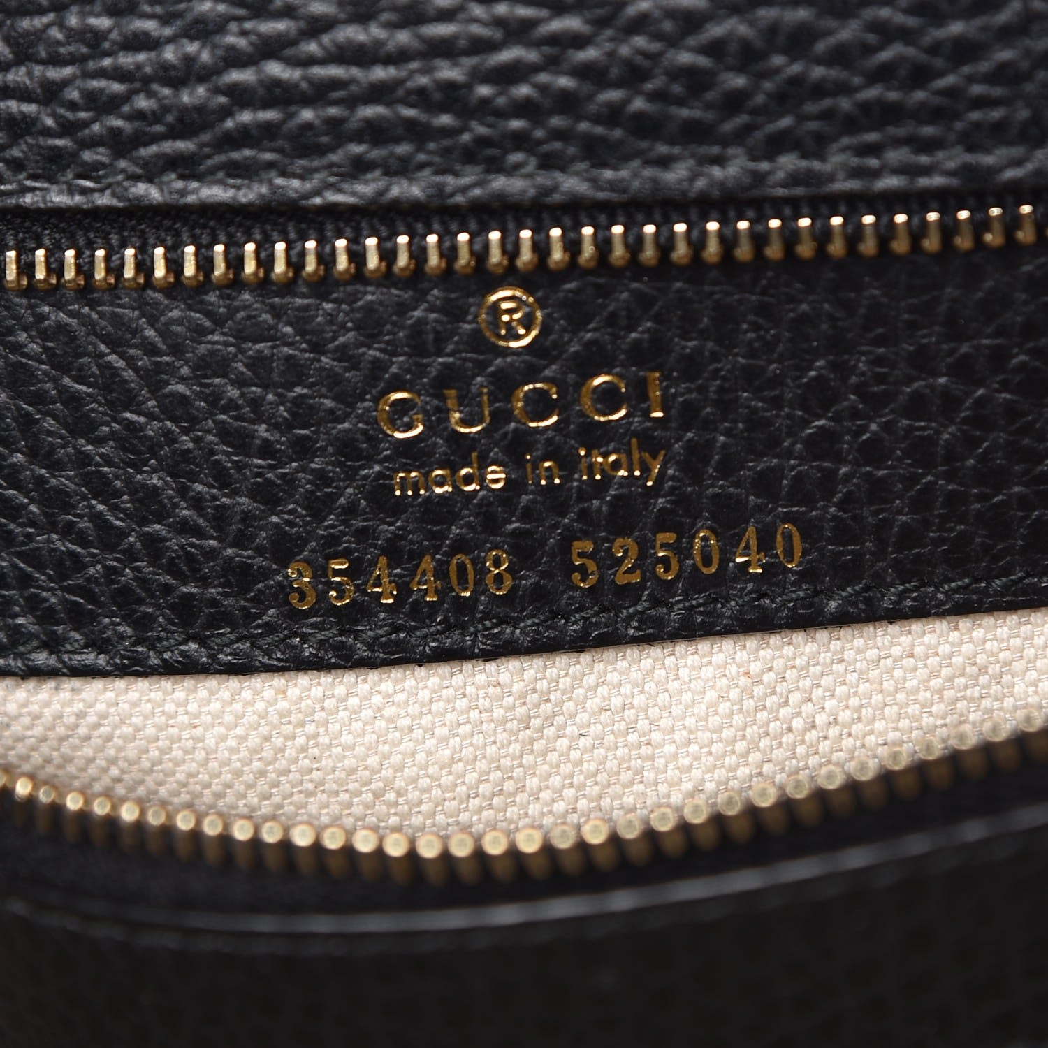 Gucci Pebbled Calfskin Small Swing Tote Black 6 of 14