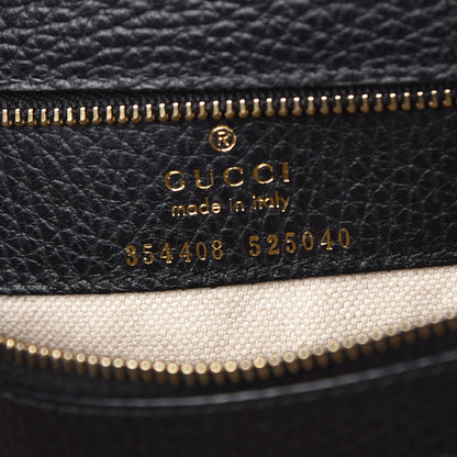 Gucci Pebbled Calfskin Small Swing Tote Black 6 of 14