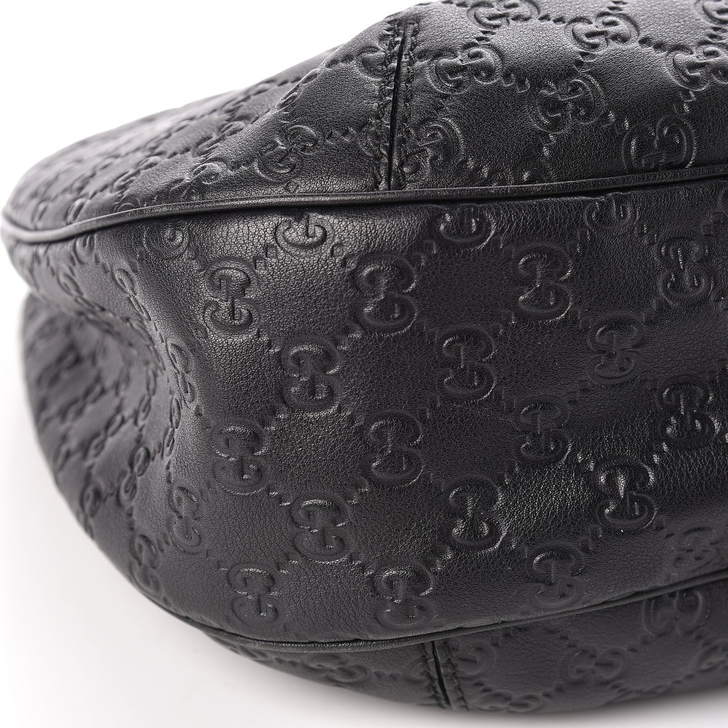 Guccissima Large New Ladies Web Hobo Black