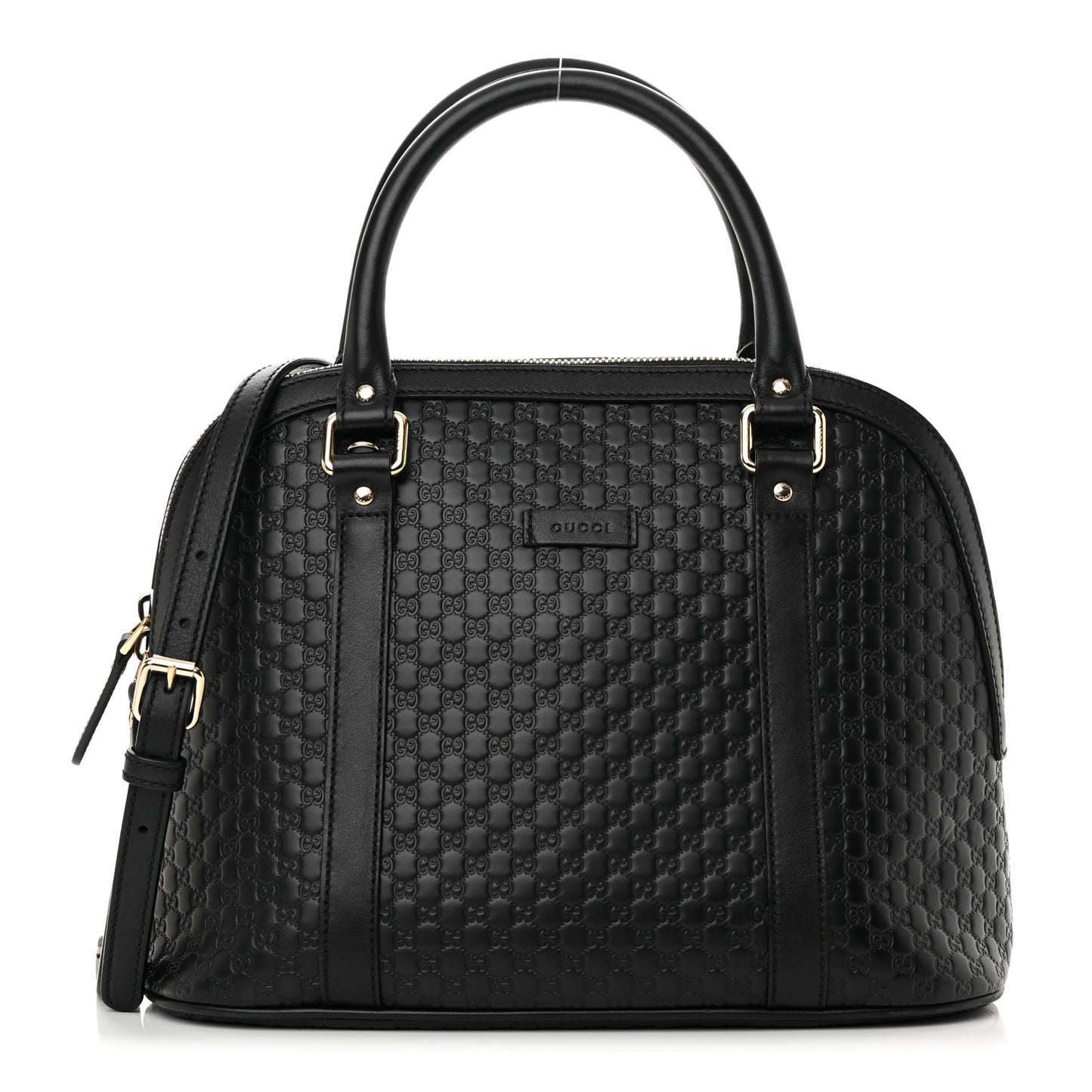 Microguccissima Medium Dome Bag Black