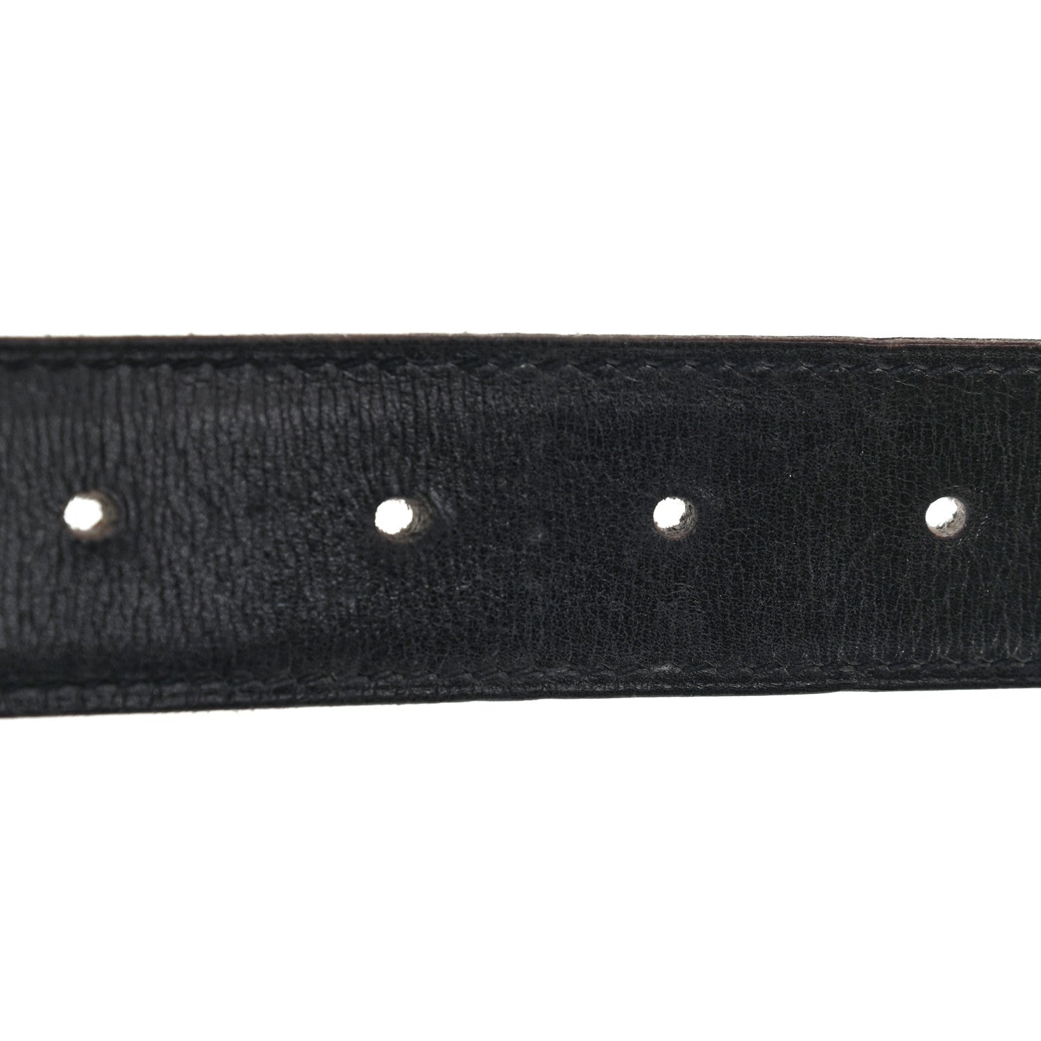 Hermes Togo Box 32mm H Belt 85 Blue Jean Black 8 of 8