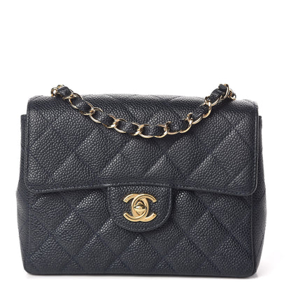 Chanel Caviar Quilted Mini Square Flap Navy 1 of 11