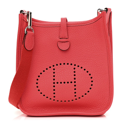 Hermes Taurillon Clemence Evelyne TPM Rouge Pivoine 1 of 8