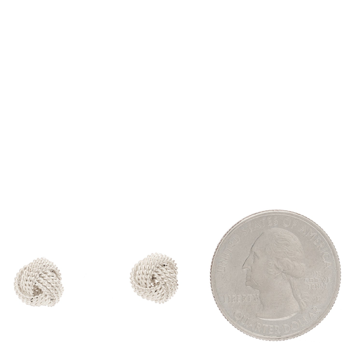 Tiffany Sterling Silver Twist Knot Earrings 2 of 3