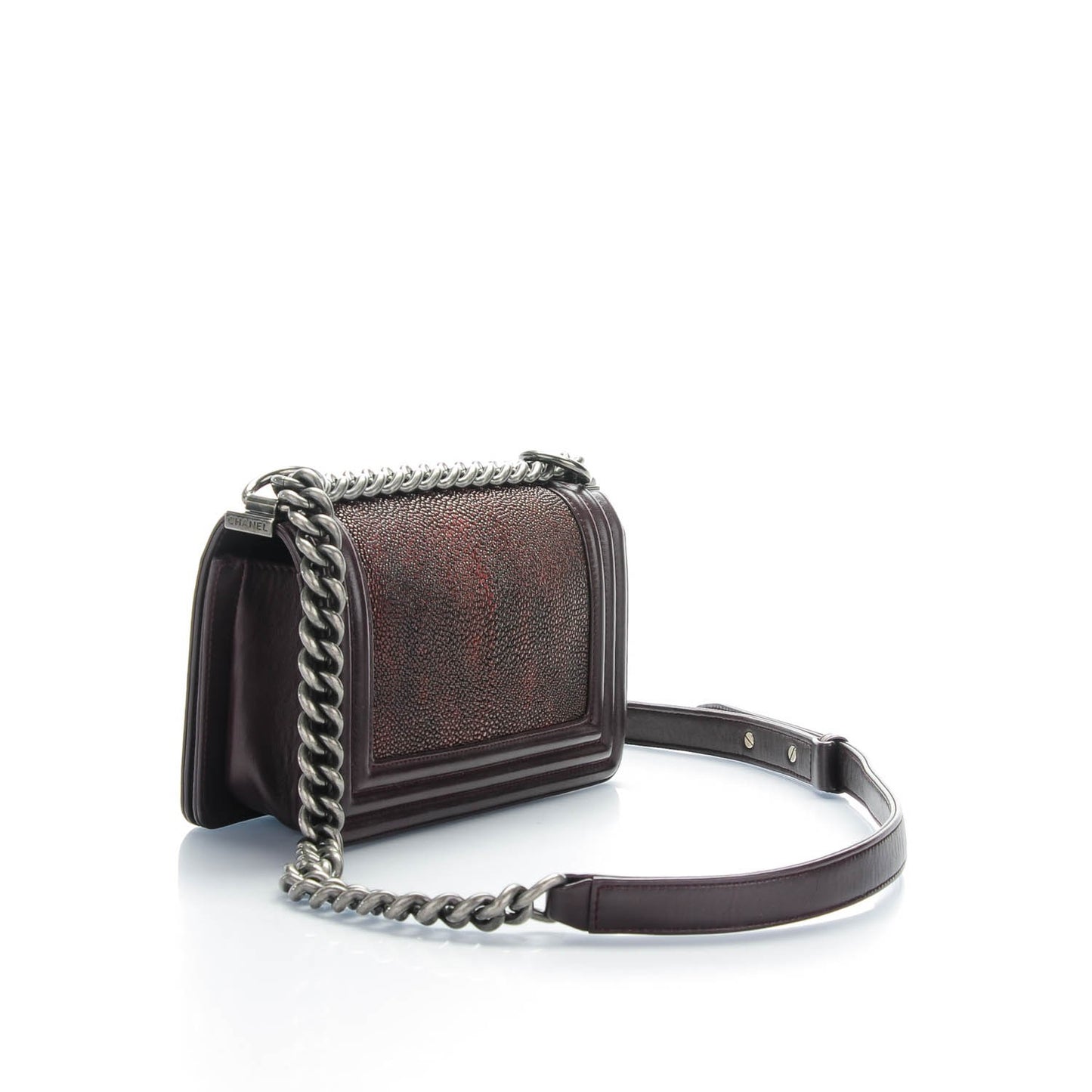 Galuchat Stingray Small Boy Flap Burgundy