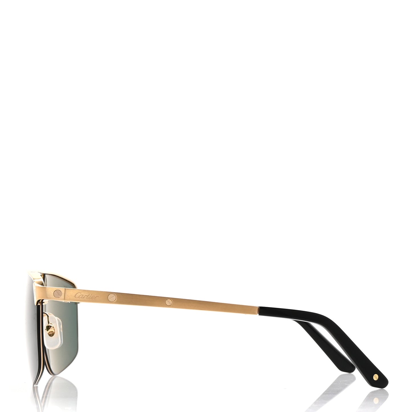 Metal Santos de Cartier Pilot Sunglasses CT0385S Gold