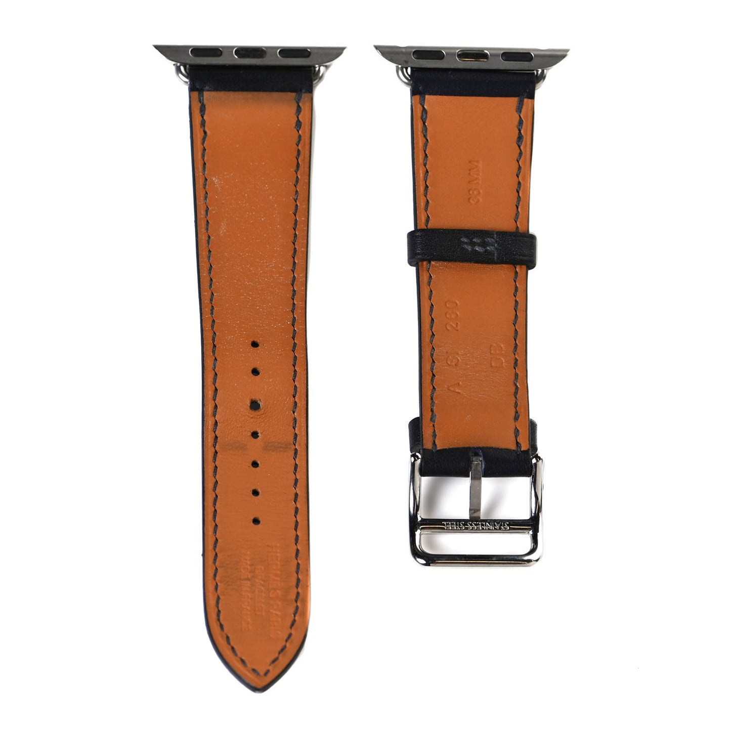 Barenia Eperon D'Or 38mm Apple Watch Single Tour Band Marine