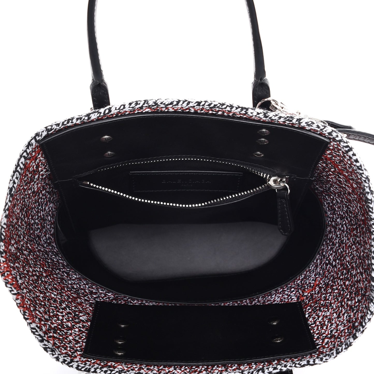 Veau Woven Shopper Tote Red