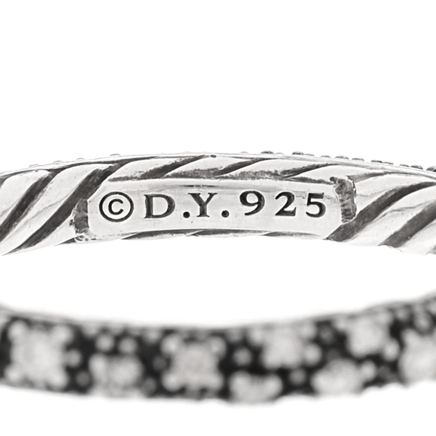 Sterling Silver Diamond 3mm Midnight Melange Band Ring 54 6.75