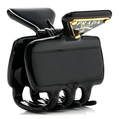 Prada Metal Triangle Mini Hair Clip Black 3 of 5