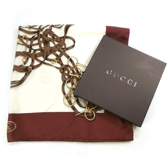 Gucci Silk Briglie Scarf Burgundy 3 of 7