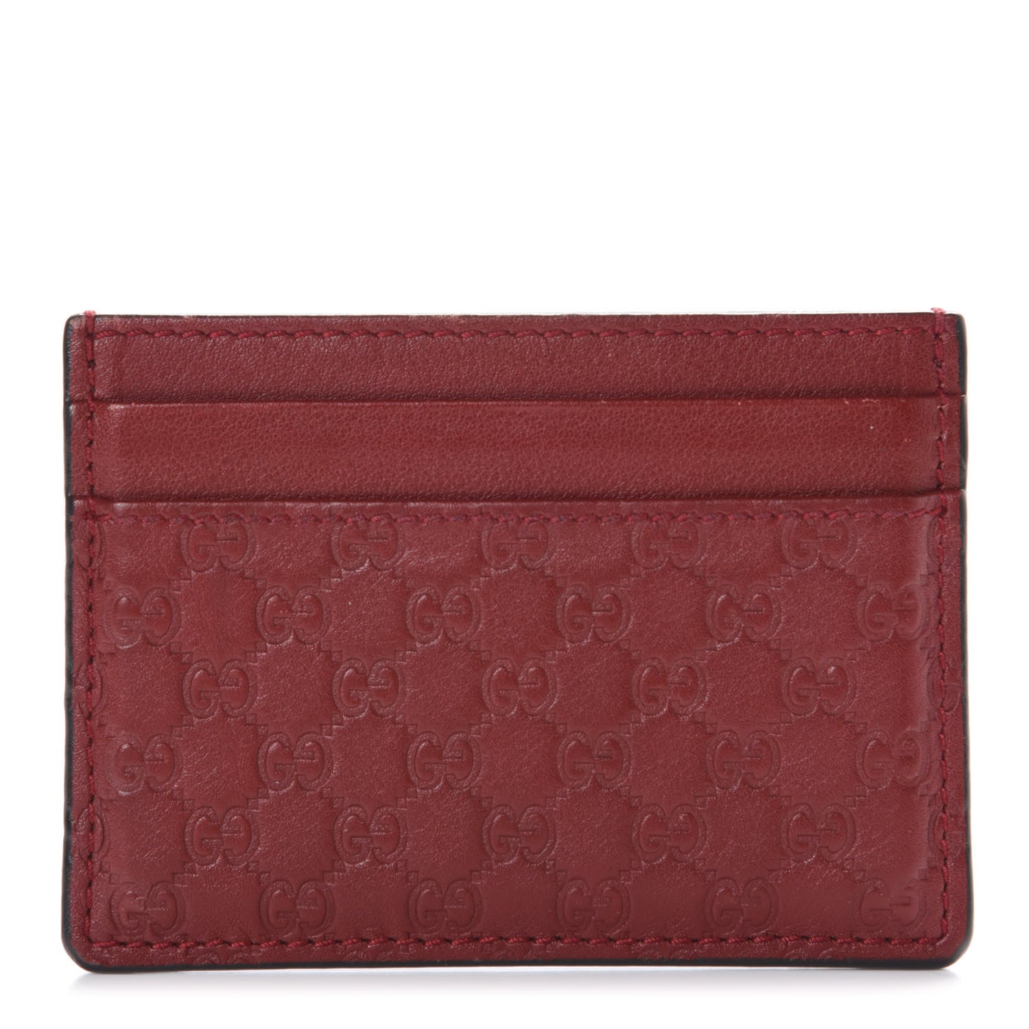 Gucci Guccissima Card Holder Hibiscus Red 1 of 8