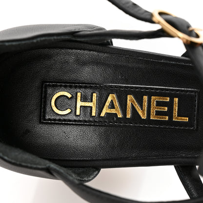 Chanel Lambskin Grosgrain Cap Toe Camellia Mary Jane Pumps 38 Black 8 of 11