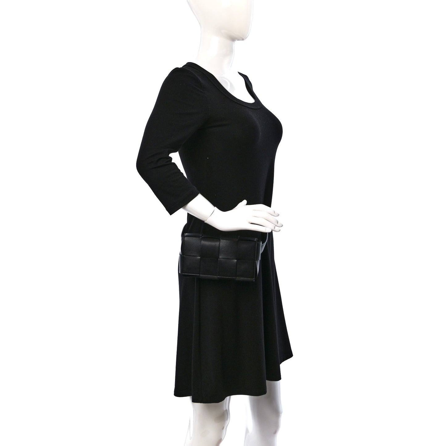 Nappa Maxi Intreccio The Belt Cassette Bag Black