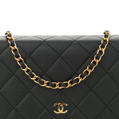 Chanel Caviar Quilted Wallet on Chain WOC Black 8 of 10