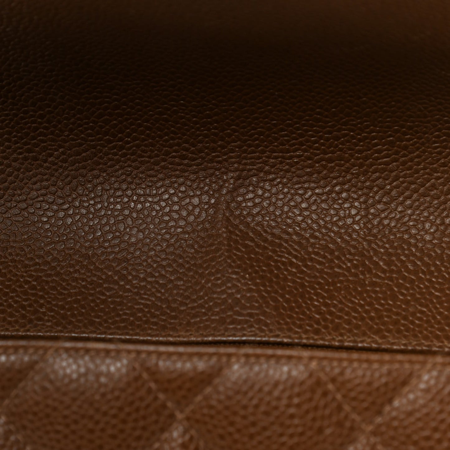 Caviar Quilted Medium Single Flap Brown