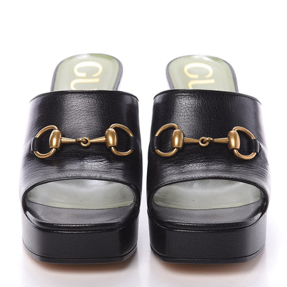 Gucci Granada Kid Houdan Platform Slide Sandals 36 Black 3 of 8