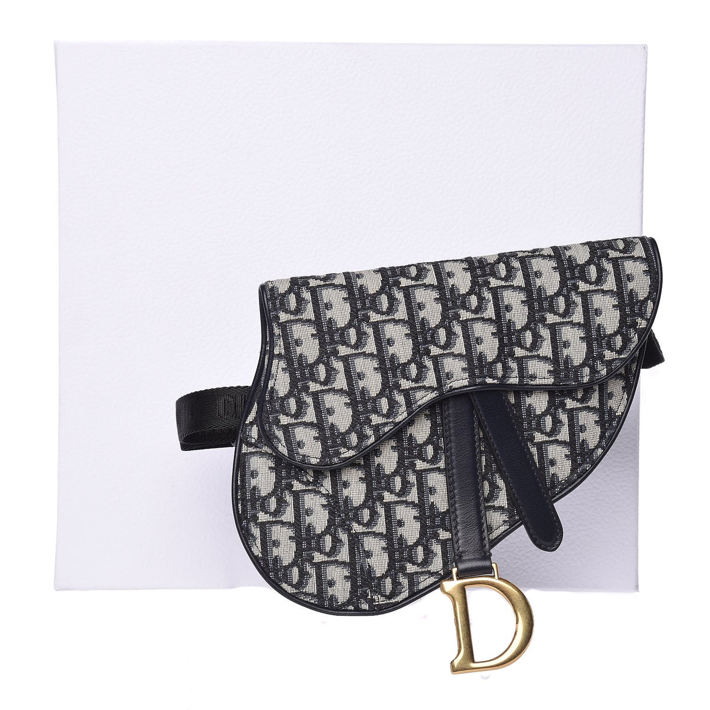 Oblique Saddle Belt Bag Blue