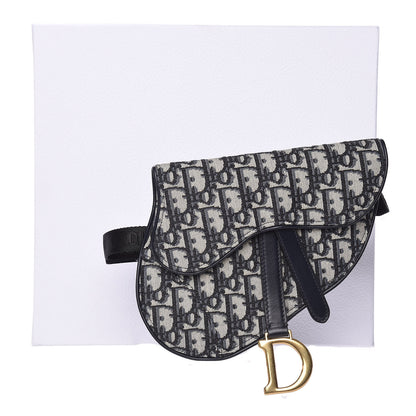 Christian Dior Oblique Saddle Belt Bag Blue 10 of 10