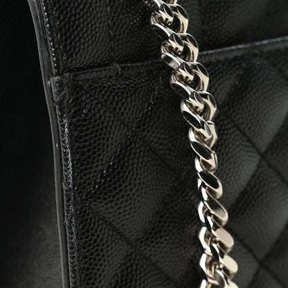 Saint Laurent Grain De Poudre Textured Mixed Matelasse Triquilt Medium Monogram Satchel Black 10 of 10