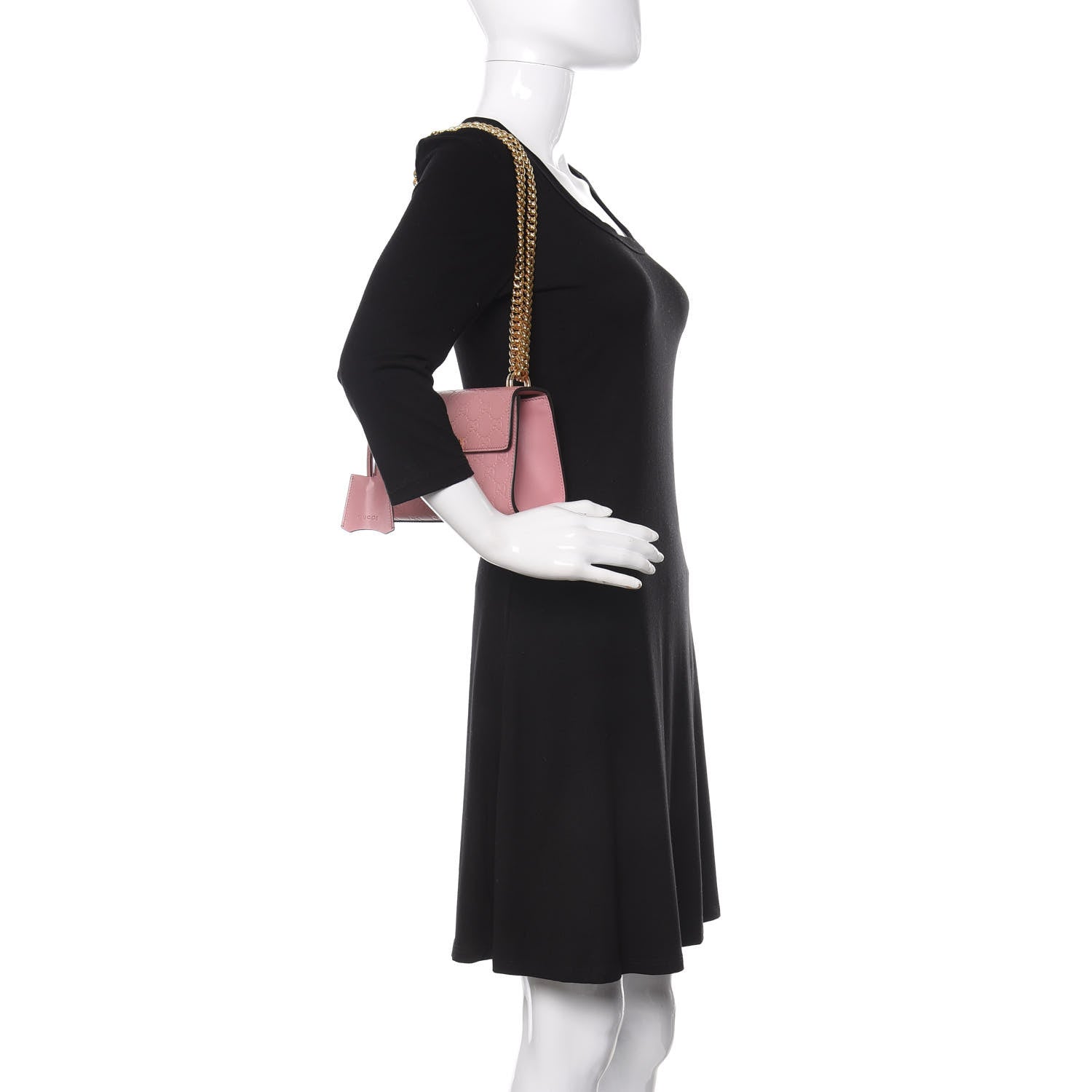 Gucci Guccissima Small Padlock Shoulder Bag Rose Baby Candy 2 of 11