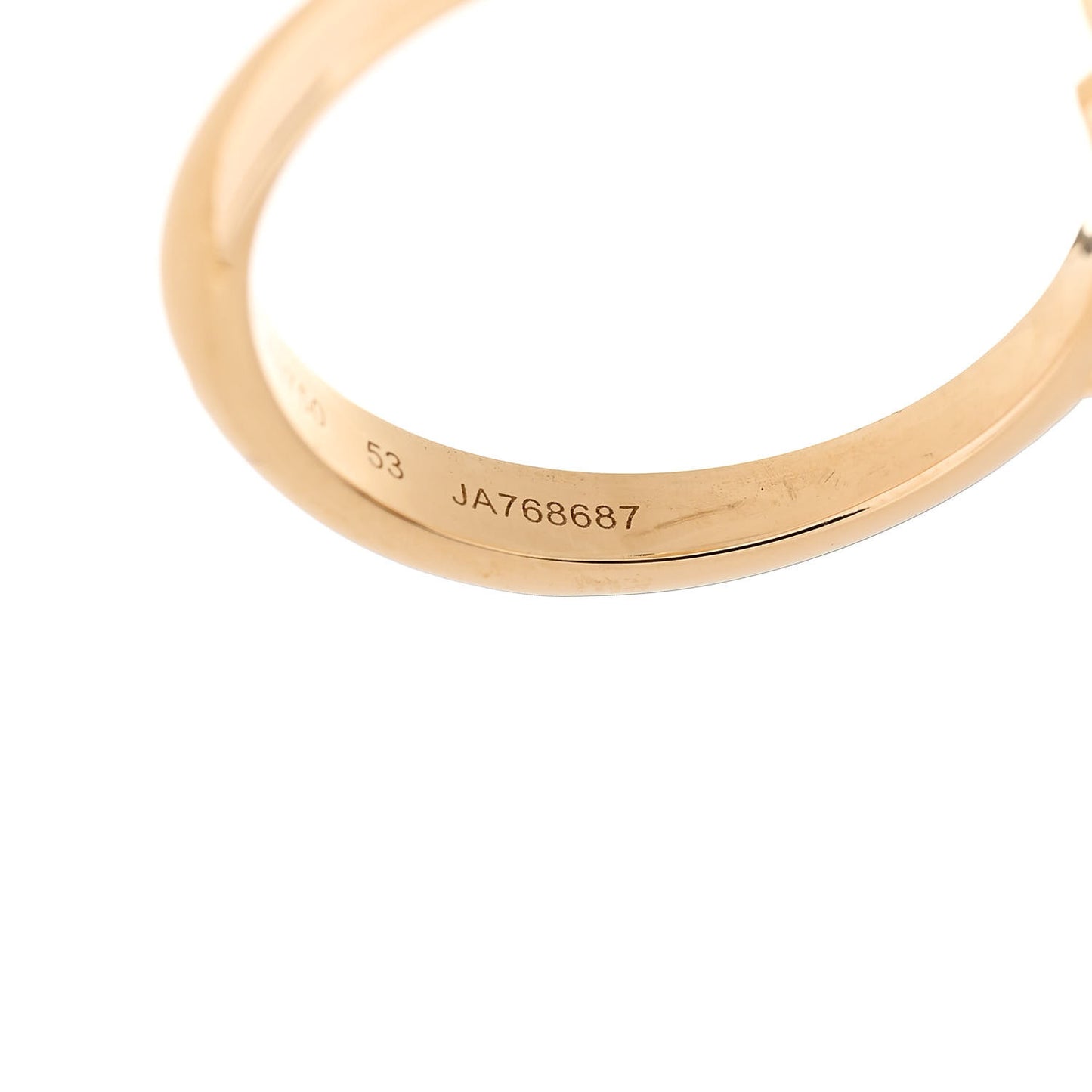 18K Yellow Gold Diamond Frivole Between The Finger Ring 53 6.5
