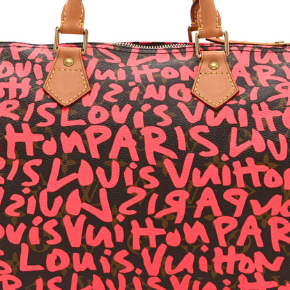 Louis Vuitton Monogram Graffiti Speedy 30 Fuchsia 8 of 10