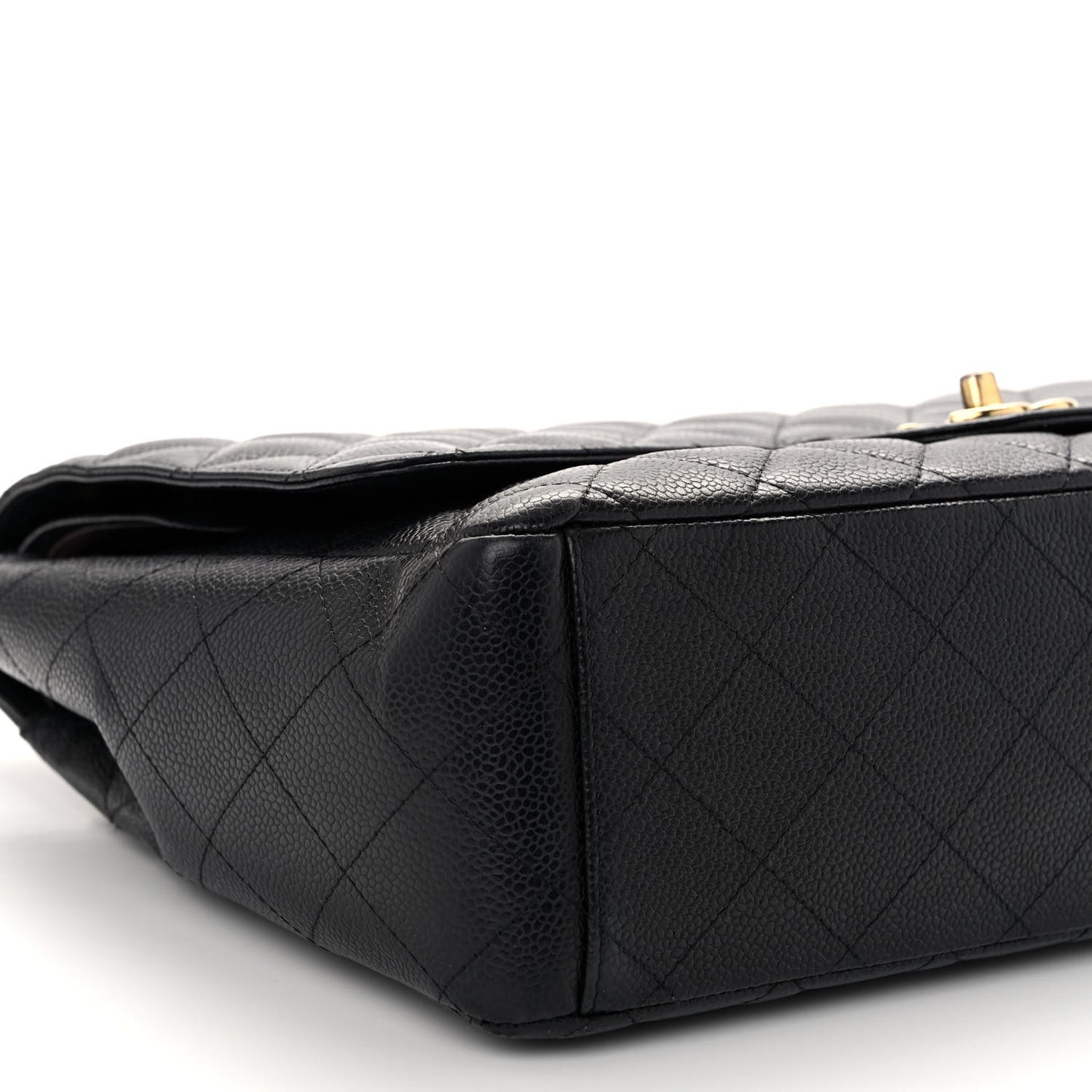 Caviar Quilted Maxi Double Flap Black