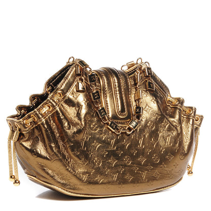 Louis Vuitton Cuir Gold Monogram Embossed Theda PM Bronze 3 of 7